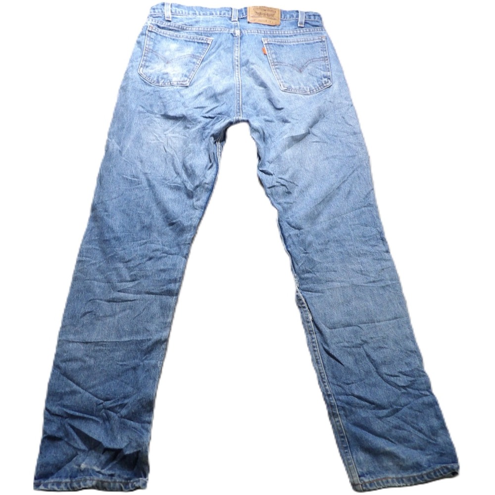 VTG 90s Levi's 505 Orange Tab Straight Denim Jeans Men W34x32 Blue Pant USA Made